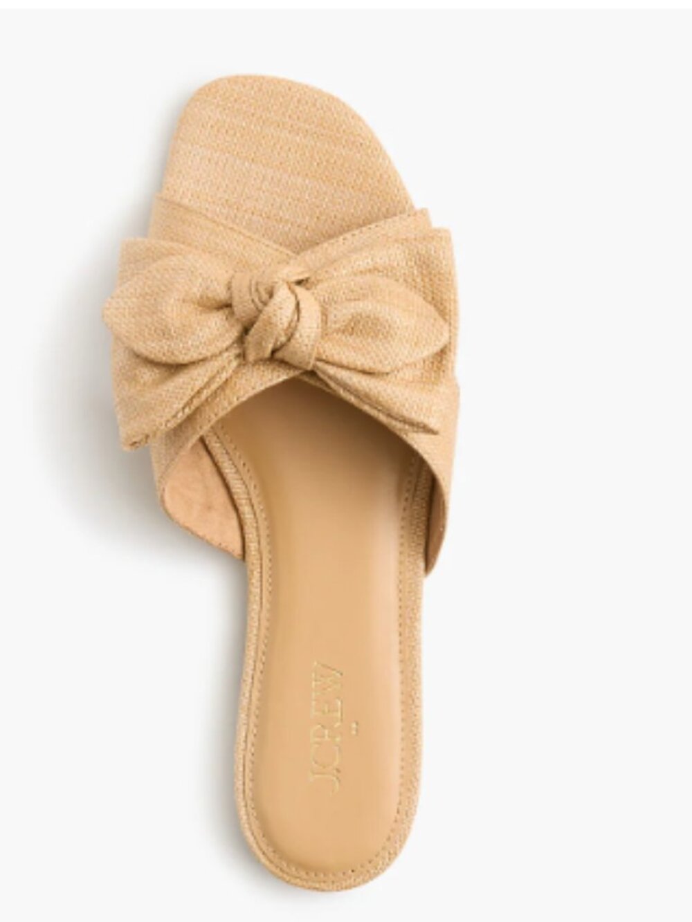NWT Women's J.Crew Woven Bow Slide Sandals - Size 6.5
